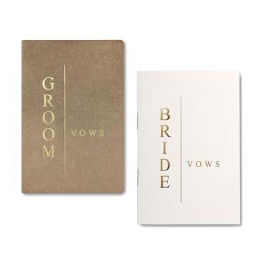 Imagem de GroomBrideGifts Livro de votos de casamento para ele e ela, toque suave, livros de votos de noiva e noivo de tamanho perfeito, essenciais de casamento, ideias para lista de presentes de casamento,