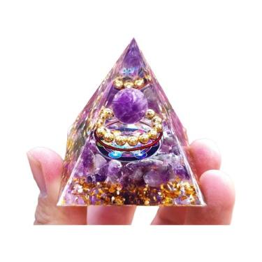 Imagem de Pirâmide de Orgonite Ametista - Reiki, Cura e Equilíbrio dos Chakras, 