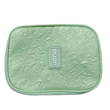 Imagem de Estojo Box Escolar Chaveiro Incluso Divisória Especial Enjoy (Limão)