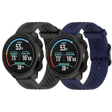 Imagem de Compatível com pulseiras SUUNTO OCEAN, pulseira de silicone de 20 mm, 22 mm com fivela de metal compatível com SUUNTO OCEAN, RACE, RACE S, VERTICAL, 9 PEAK, 9 PEAK PRO, 5 Peak, 3 Smartwatch (pacote