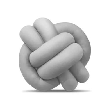 Imagem de Almofada Nó Escandinavo – Design Moderno, Super Macia e Confortável para Decoração de Sala e Quarto, Nas Cores: Rose, Amarelo, Branco, Preto, Rosa, Cinza - Cazehn (Cinza)