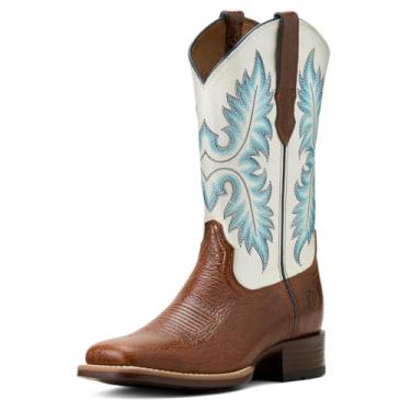 Imagem de Ariat Bota feminina Canyon Point Western, Gingersnap/cobertura branca, 37