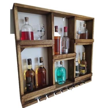 Imagem de Adega bar de Parede em madeira maciça rustica 90x80