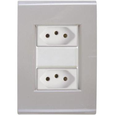 Imagem de Cj Duas Tomadas Dupla 10a Liz Fendi Tramontina Completo Pronto Tramont