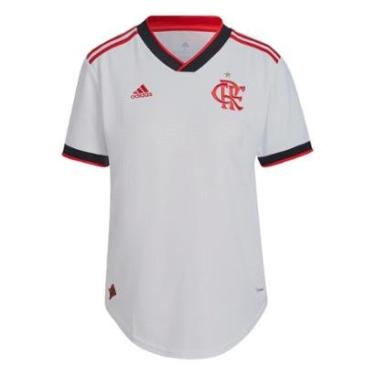 Imagem de Camisa 2 CR Flamengo 22/23 Feminina-Branco Adidas-Feminino