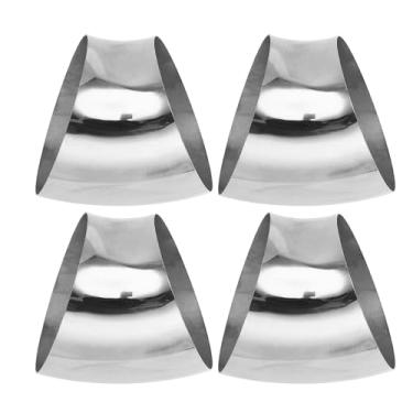 Imagem de Motoforti 4 peças 45 graus mandril curva cotovelo carro modificado tubo de escape tubulação 15,9 cm espessura OD 2,0 mm/14GA 159x185x2,0 mm aço inoxidável 304 tom prata