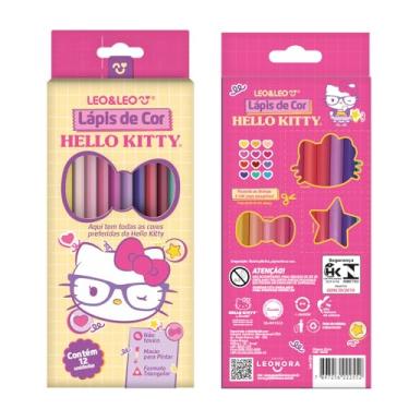 Imagem de LÁPIS DE COR CORES DOS PERSONAGENS HELLO KITTY 12 CORES TRIANGULAR LEO&LEO
