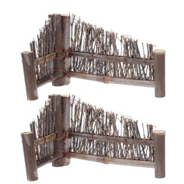 Imagem de Yardwe Mini cerca decorativa de bambu para exibição de placa de sushi sashimi, cerca de bambu feita à mão para artesanato e acessórios de fotografia