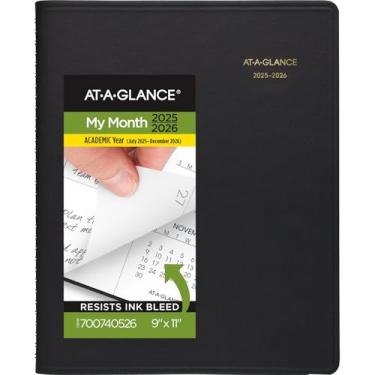 Imagem de AT-A-GLANCE Planner 2025-2026 Academic, Mensal, 23 x 28 cm, Grande, Capa Flexível, Preta (7007405)