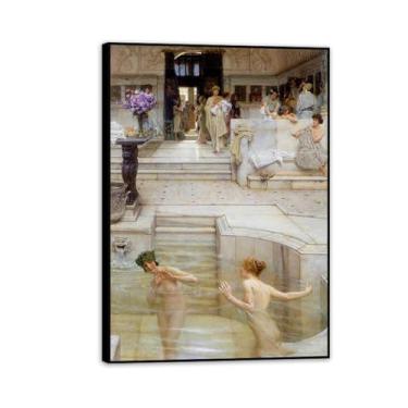 Imagem de Impressão personalizada favorita emoldurada em preto por Lawrence Alma Tadema Prints, reprodução de pintura a óleo, impressão giclée em tela, arte de parede pronta para pendurar para decoração de