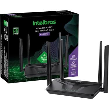 Imagem de Roteador Dual Band Wifi W5 1200g Gigabit 4 Antenas In Mesh Intelbras