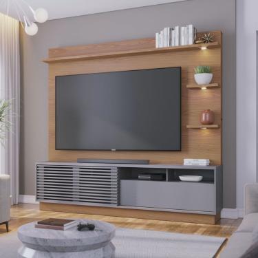 Imagem de Estante Home Theater com Led Para TV até 70 Polegadas 1 Porta Campeche Colibri