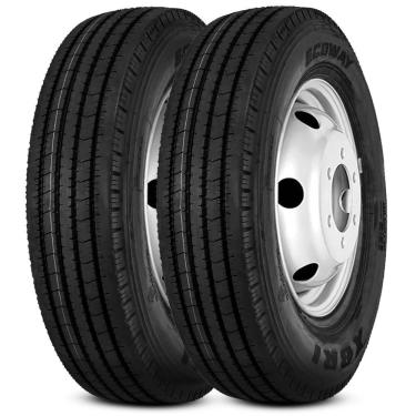 Imagem de Kit 2 Pneu Xbri Aro 17.5 215/75r17.5 135/133J 16PR Ecoway Liso Rodoviário