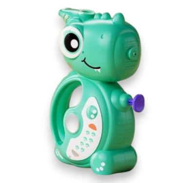 Imagem de Pistola de Água com Apito de Dinossauro, Brinquedo para Praia, Lançador de Água para Crianças (VERDE)