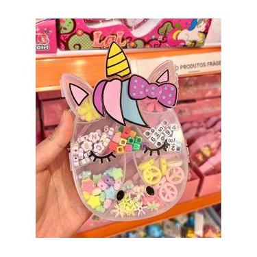 Imagem de Kit Miçanga Unicórnio infantil - Pulseira para montar - H-5101