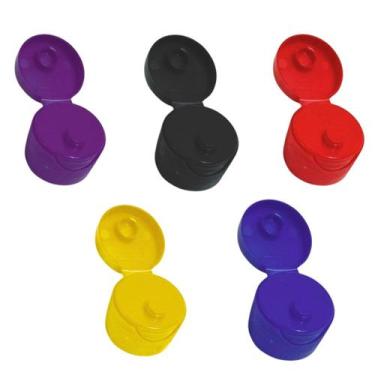 Imagem de Kit com 50 Tampas Flip Top Batoque 28mm - AZ, Azul