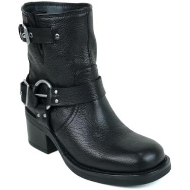 Imagem de Kenneth Cole New York Bota feminina Stride para motociclista, Couro preto, 35