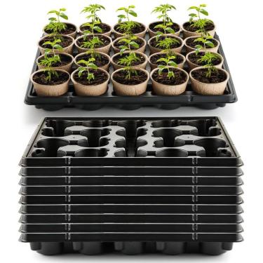 Imagem de Aparador de raízes de 20 bandejas de plantas celulares para vasos de viveiro redondos de 8 cm