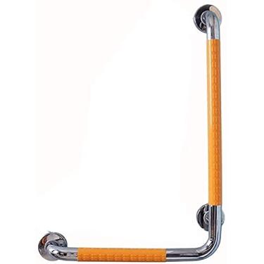 Imagem de AKALNNB Alças de corrimão, barras de apoio para banheira, barras de apoio de vaso sanitário, cabo de segurança de aço inoxidável antiderrapante de 90 graus para banheiro, banheiro, chuveiro/branco