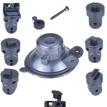 Imagem de Vykyntow Suporte de substituição para câmera veicular, adequado para E-YEEGER Dash Cam frontal e traseira 2,5K/S60/S50, com 6 peças de juntas giratórias 360 suportes de montagem com ventosa para