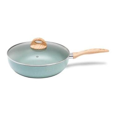 Imagem de Wok com Tampa e Indução Brinox Botanika Ø28 cm 3,4 litros Verde