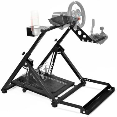 Imagem de Dardoo Racing Wheel Stand Foldable Racing Simulator Steering Wheel X Frame Adjustable Angle and Height Fit for Logitech G25, G27, G29, G920 Shifter with seat Slot,Wheel Pedals NOT Included