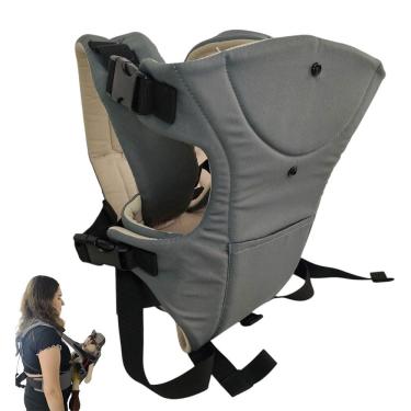 Imagem de Canguru Carregador Bebe Criança Passeio Viagem Sentado Bolso Alça Ajustavel Seguro Resistente Macio Confortavel