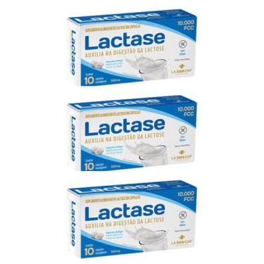 Imagem de Kit C3 Suplemento Lactase 10.000 Com 10 caps - La San Day - La San-Day