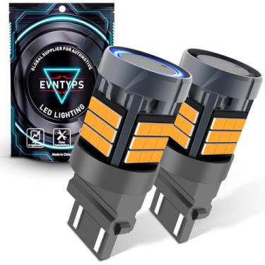 Imagem de evntyps Lâmpada LED de seta 3157 anti hiperflash, 3057 lâmpadas LED com resistor embutido, 3156 LED âmbar amarelo CANBUS livre de erros, 3457a 3457 4157 Lâmpada LED frontal traseira para caminhões de