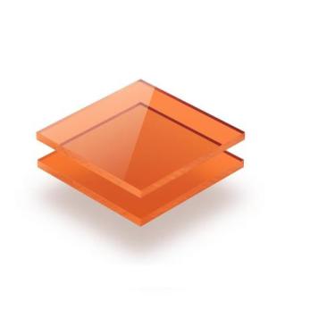 Imagem de Chapa Acrilica Laranja Fluorescente 50Cm X 50Cm Esp.De 3,0Mm - Aluange