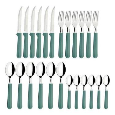 Imagem de Faqueiro Tramontina Aço Inox Tulum 24 Pç Menta - Napolestore