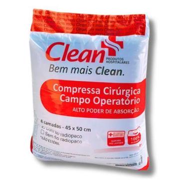 Imagem de Compressa Cirúrgica Clean 45x50cm C/50 Campo Operatorio