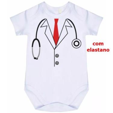 Imagem de body bebê médico cód 1655 - nick aloha, Branco, GG