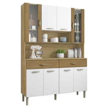 Imagem de Kit Cozinha 8P 2G 122 cm Golden Freijo Supremo Cp Ripado Freijo KTP