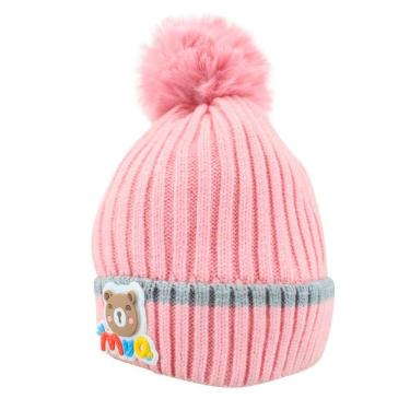 Imagem de Touca Gorro Infantil Rosa Ursinho Tamanho Único
