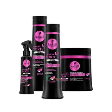 Imagem de Kit Haskell Shamp condicionador e máscara fluido Cavalo Forte Hidra 50