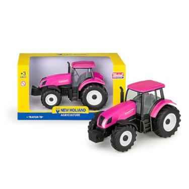 Imagem de Caminhão Trator Agricultura Rosa Meninas Miniatura Realista
