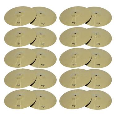 Imagem de Kit 10 Pares de Pratos Splash para Bateria 12" Liga de Aço New York