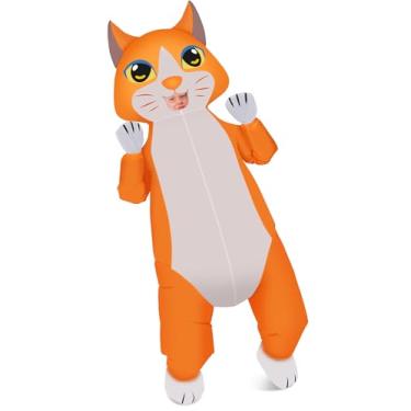 Imagem de NISUNS Cat Costume Inflatable Costume for Kids Funny Halloween Costumes Blow up Cosplay for Girl Boy