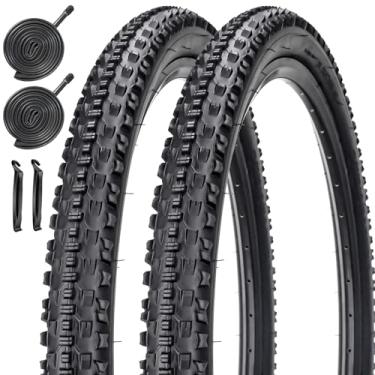 Imagem de SIMEIQI Pacote com 2 pneus de bicicleta 26/27,5 x 2,10 pneus de bicicleta dobráveis de 26/27,5 polegadas (26 x 2,10)