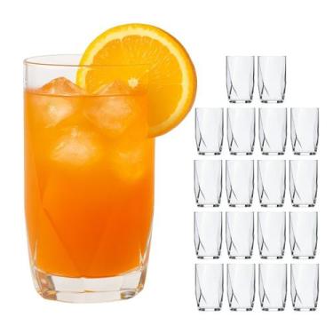 Imagem de Jogo Copos Topazio 360 Ml Nadir Vidro Suco Agua 18 Unidades - CRISTAR