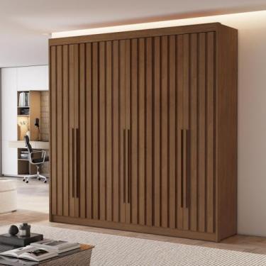 Imagem de Guarda Roupa Casal 6 Portas Ripadas Portugal - Conquista Móveis