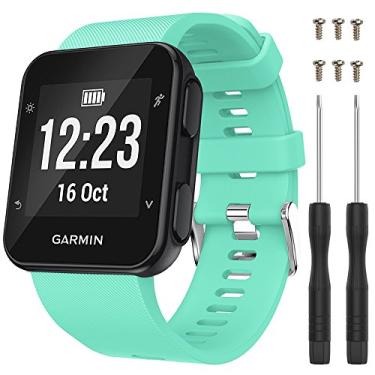 Imagem de Pulseira para Garmin Forerunner 35, pulseira de silicone macio de substituição para smartwatch Garmin Forerunner 30 (sem rastreador)