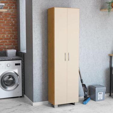 Imagem de Armário Multiuso Dallas 2 Portas com Pés Noce Perola San Marino