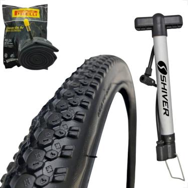 Imagem de Pneu Bike Bicicleta Mtb Shiver Scorpion Excess Aro 26 x 1.95 banda leve Camara pirelli bomba de ar