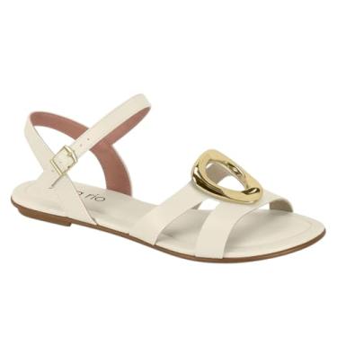 Imagem de Sandália Rasteira Detalhe Beira Rio (Branco, BR, Adulto, Numérico, 36)