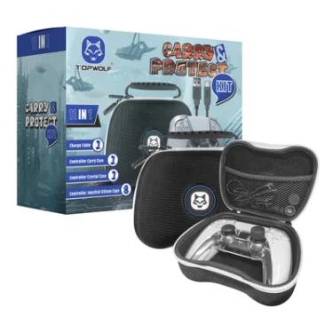 Imagem de Kit Proteção Controle 11 Em 1 Para Playstation 5 Case Cabo Estojo Botões Protetor