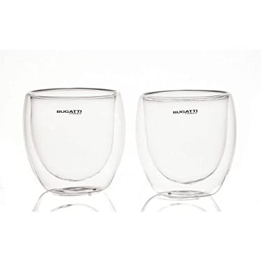 Imagem de Conjunto 2 Copos de Café Chá de Parede Dupla 250ml Bugatti