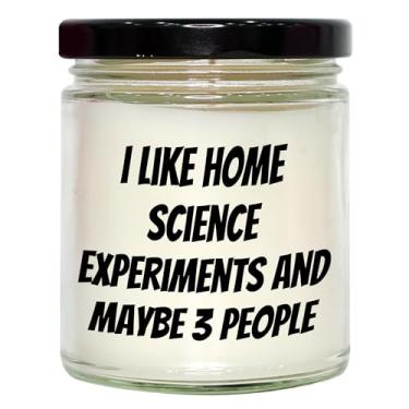 Imagem de Vela de soja de baunilha aprovada pelos entusiastas da Home Science Experiments – Presente de Dia dos Namorados para amantes da ciência divertida para 3 pessoas que amam experimentos científicos