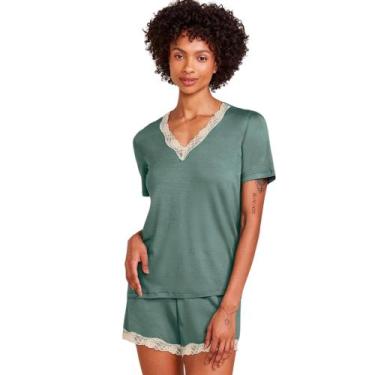 Imagem de Hope Pijama Short Doll Manga Curta Mcs1650, Verde, P